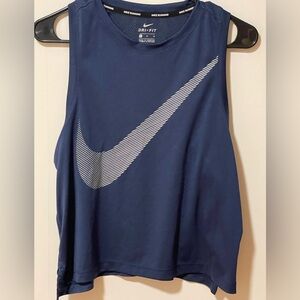 Nike Women's Dri-FIT Navy Muscle Tee Size M